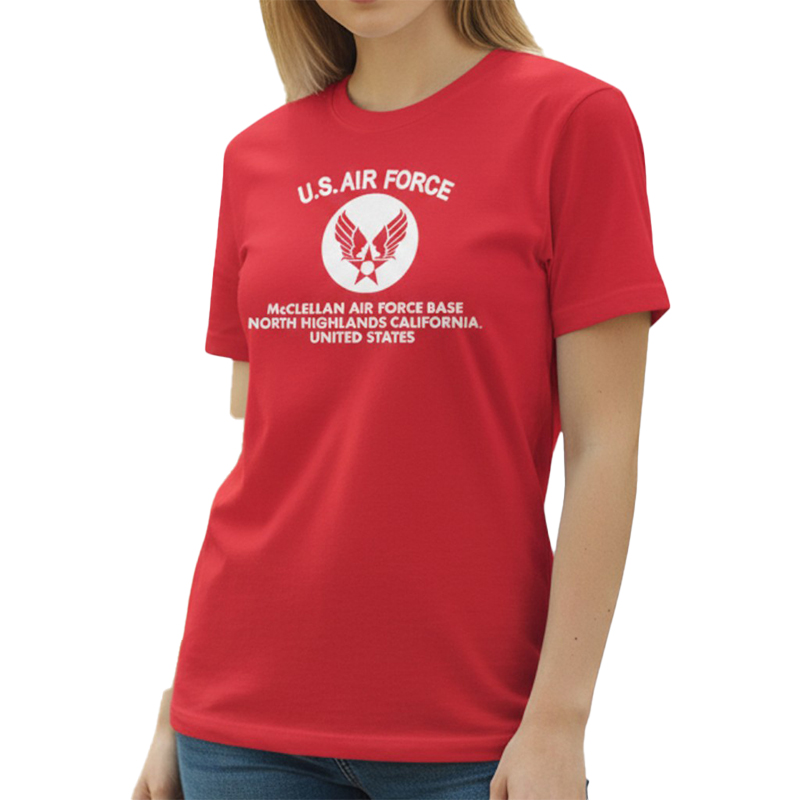 U.S. AIR FORCE AR TS レッド×ホワイト 4.5oz LARGE