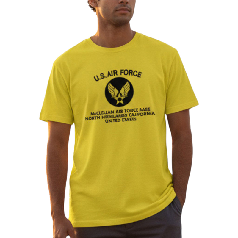 U.S.AIR FORCE AR TS イエロー×黒 4.5oz LARGE