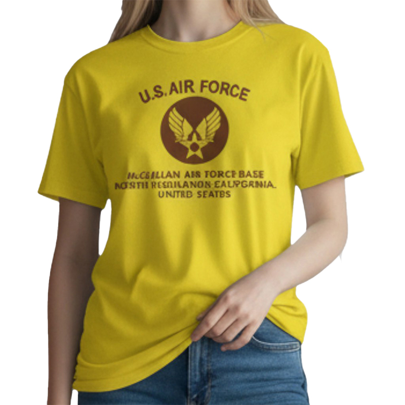 AIR FORCE AR TS イエロー×茶 6oz S