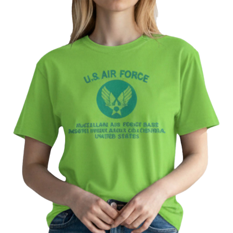 U.S. AIR FORCE AR TS イエローグリーン×グリーン 6oz X-LARGE