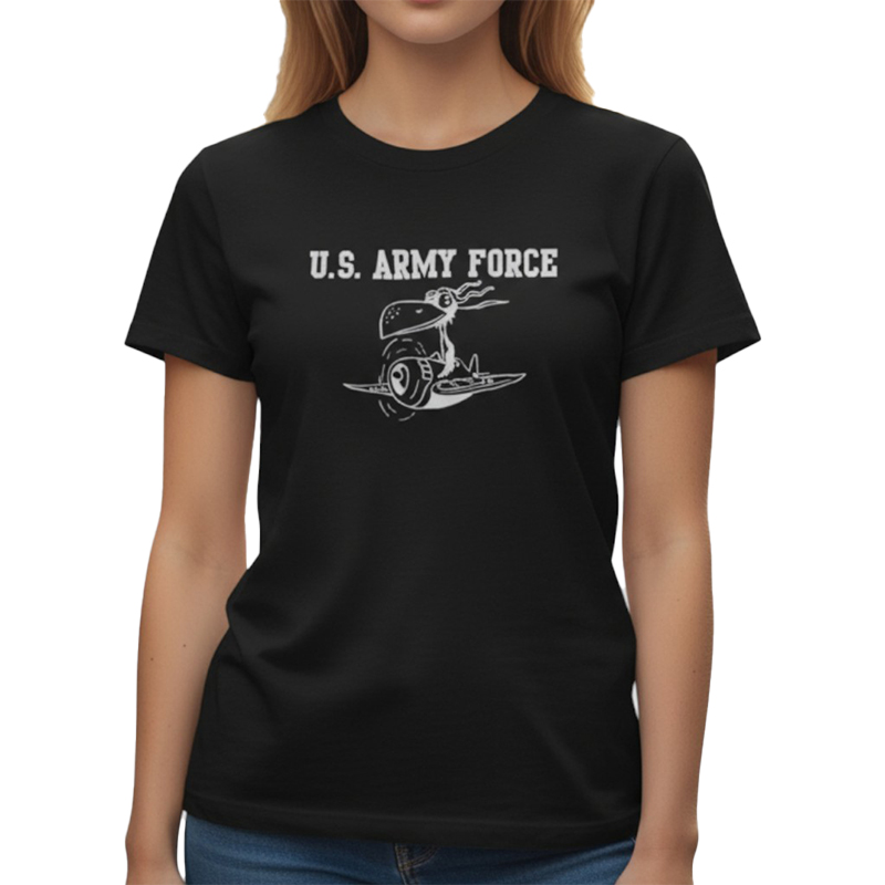 U.S. ARMY FORCE AR TS ブラック×グレー 6.2oz LARGE