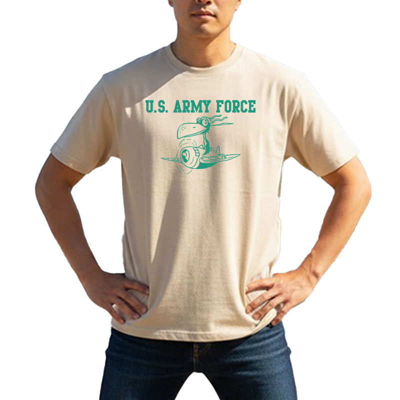 ARMY FORCE AR TS ナチュラル×グリーン 6oz X-LARGE