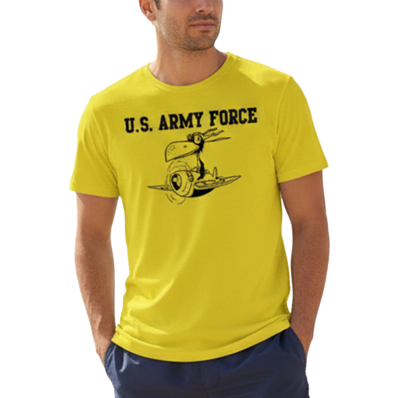 U.S. ARMY FORCE AR TS イエロー×黒 4.5oz X-LARGE