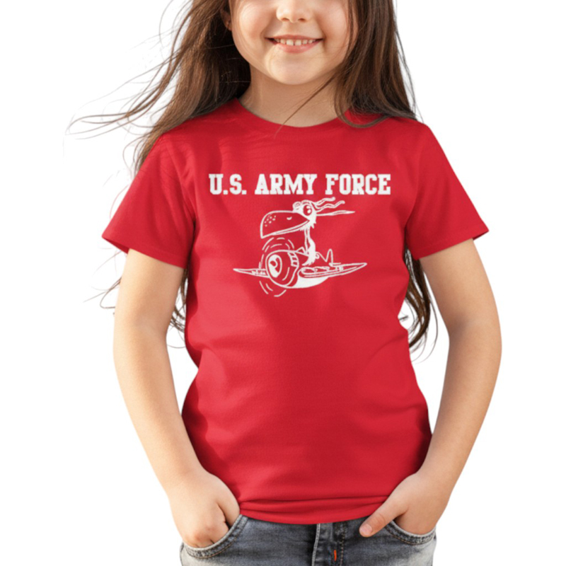 ARMY FORCE AR TSK レッド×ホワイト 6oz YOUTH-S(140)