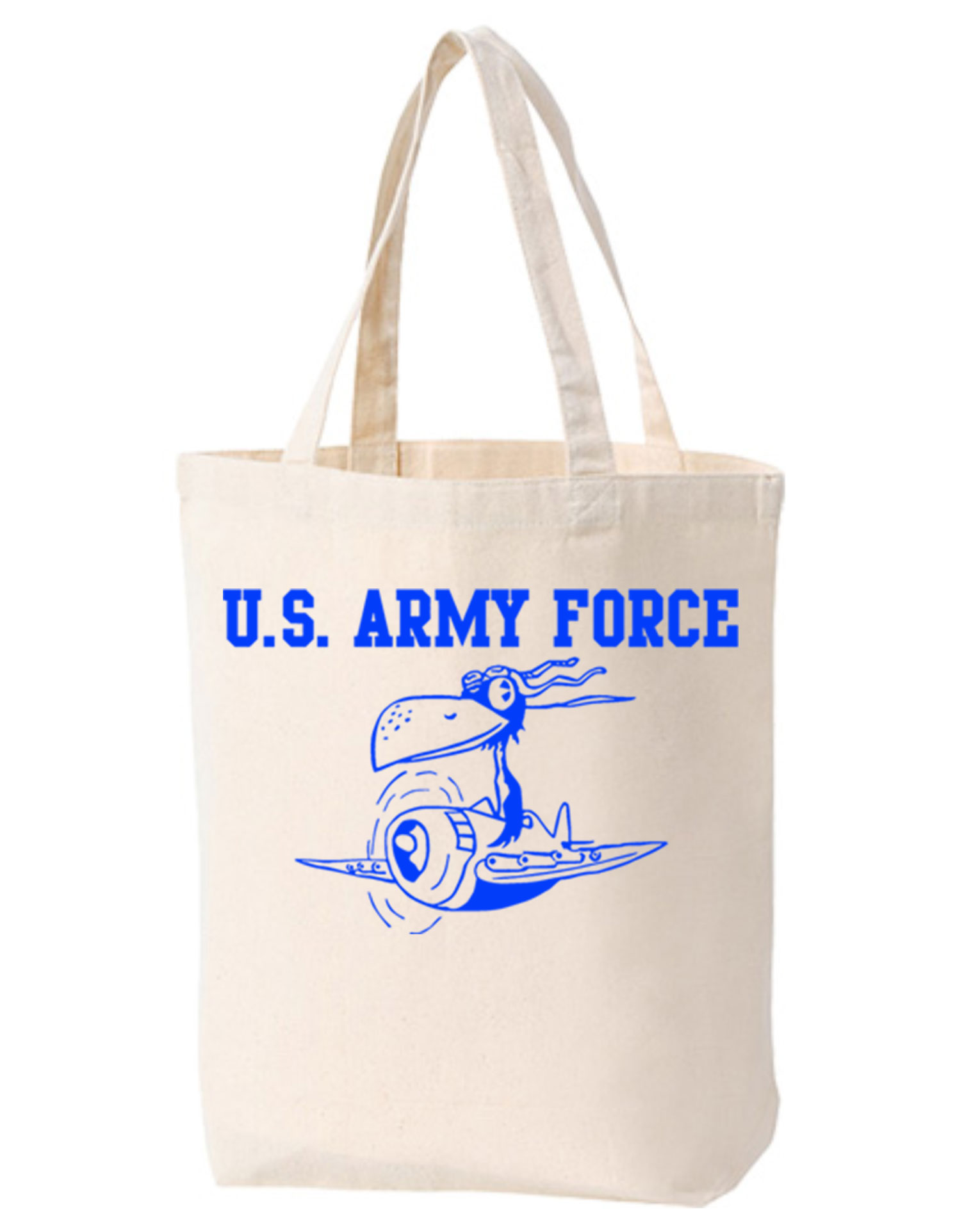 ARMY FORCE BAG 生成り×ブルー 12oz MEDIUM