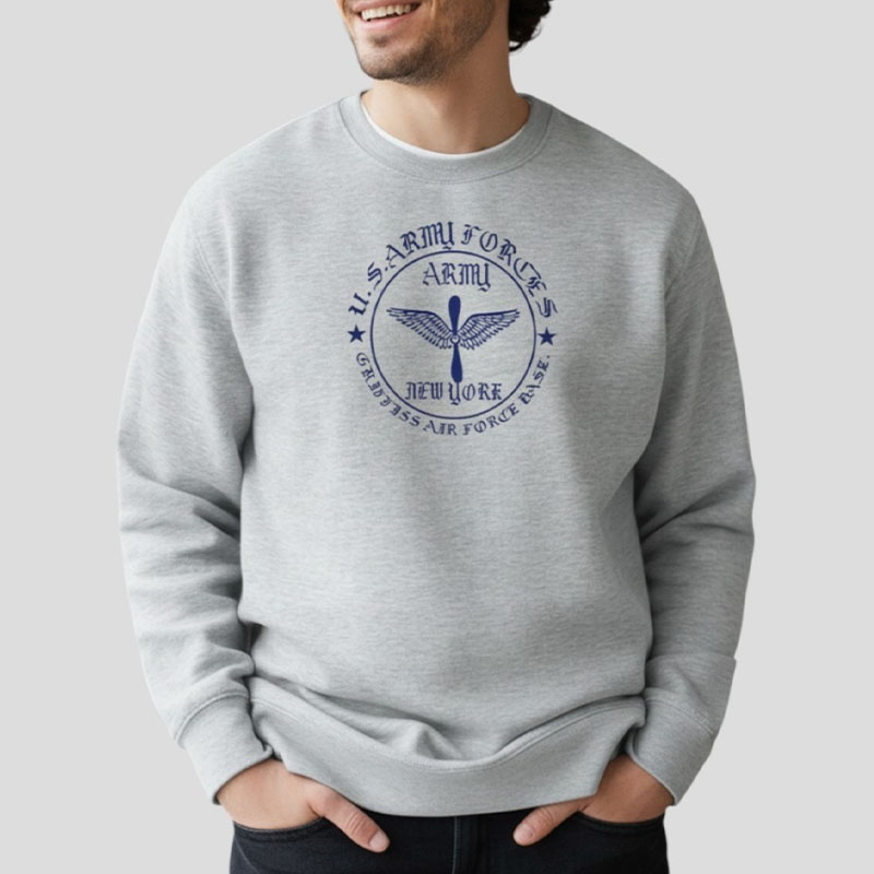 ARMY WIN NY AR SWE グレー×ネイビー 8oz MEDIUM