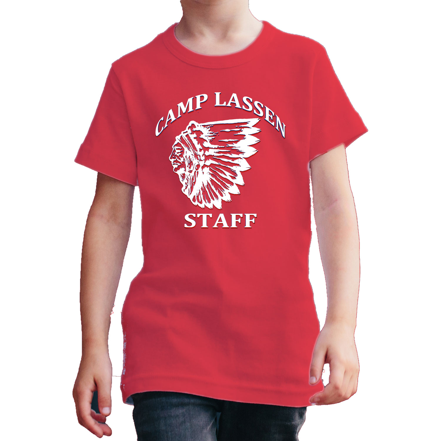 CAMP LASSEN AR TSK レッド×ホワイト 6oz YOUTH-S(140)