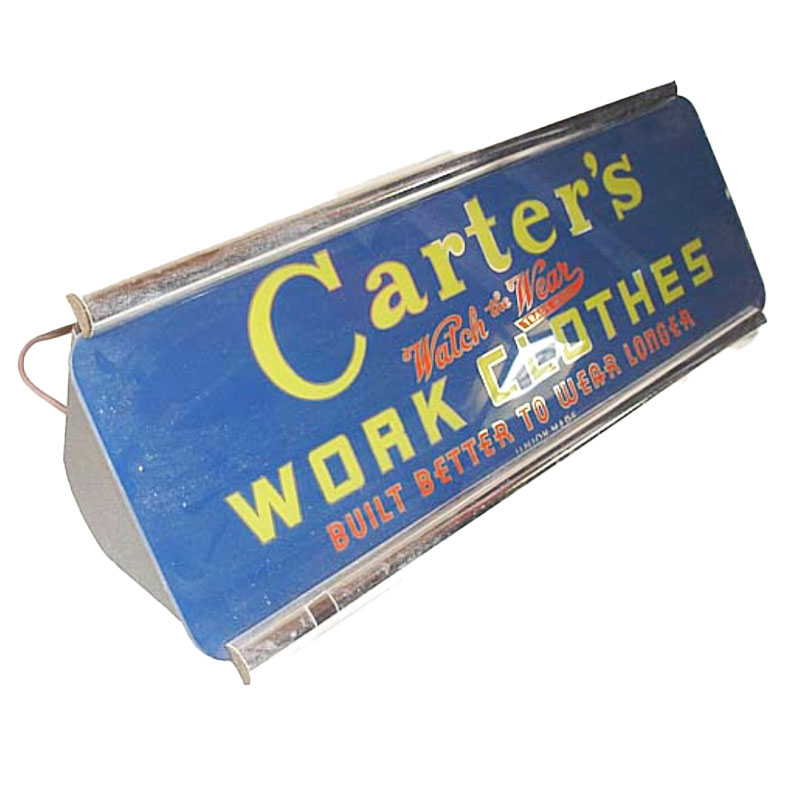 1950 CARTER'S LIGHT SIGNBOARD