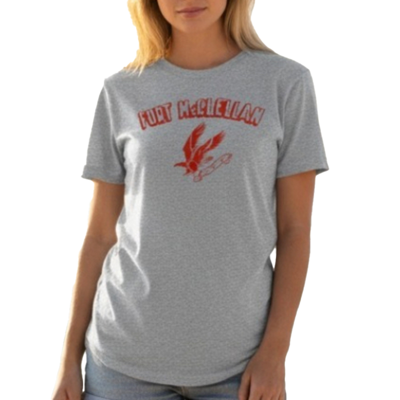 FORT McCLELLAN AR TS グレー×濃赤 6oz LARGE