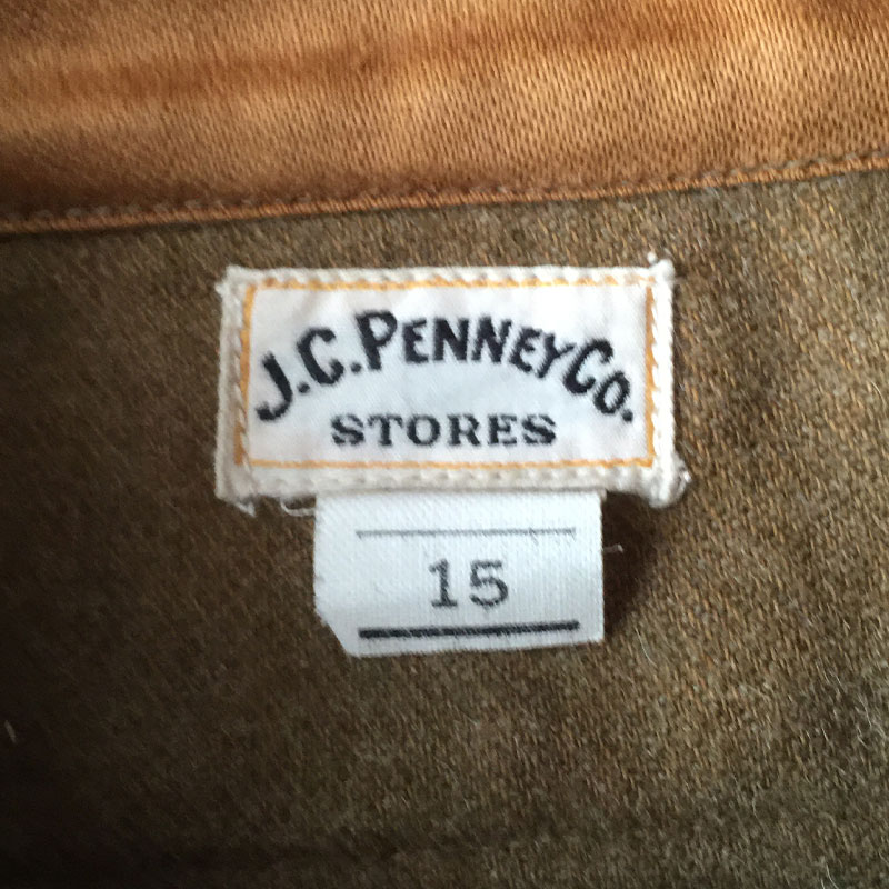 1950 J.C.Penny CHINSTRAP DOUBLE ELBOW WOOL SHIRT