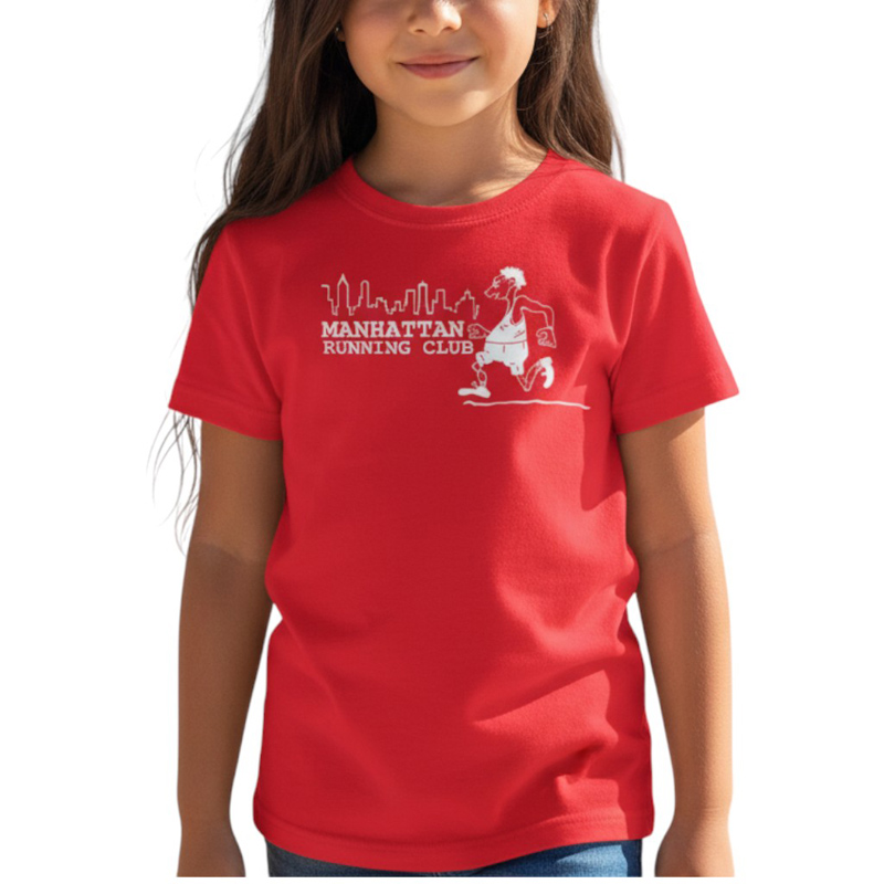 MANHATTAN RUNNING CLUB AR TSK レッド×ホワイト 6oz YOUTH-L(160)