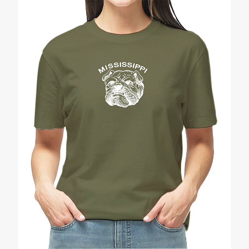 MISSISSIPPI VR TS ミリタリーグリーン×ホワイト 6.2oz X-LARGE