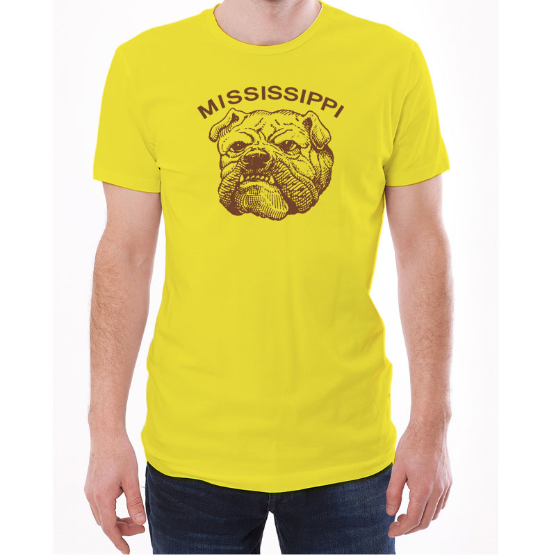 MISSISSIPPI AR TS イエロー×ブラウン 4.5oz X-LARGE