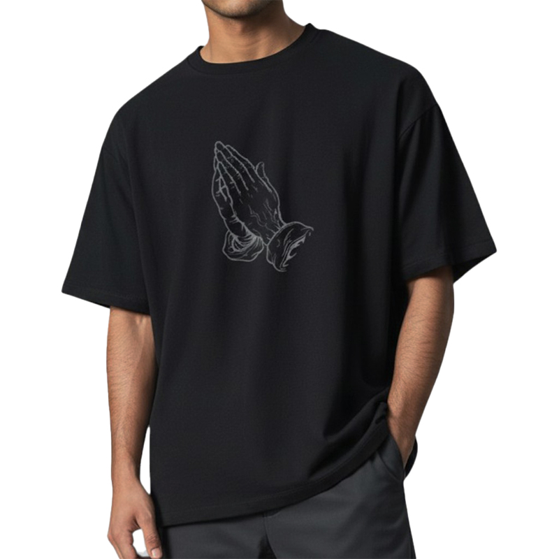 PLAYING HAND A TS ブラック×グレー 6.2oz LARGE