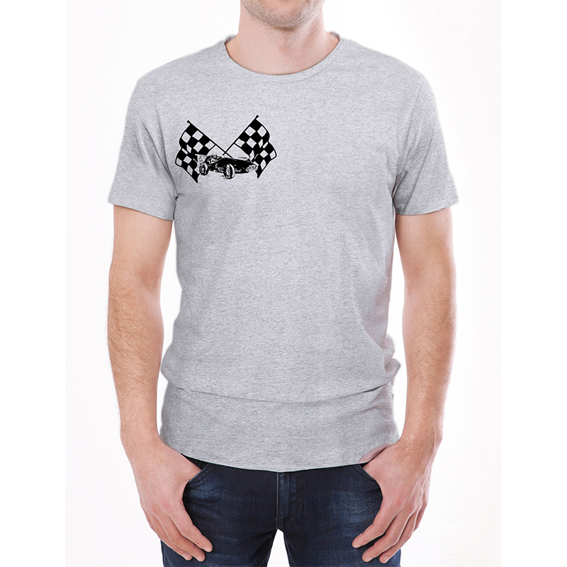 RACEWAY FLAG ZP TS グレー×ブラック 6oz MEDIUM