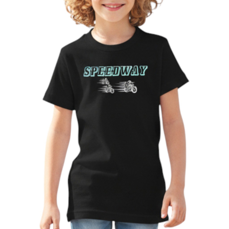SPEEDWAY13 AR TS ブラック×白 6oz YOUTH-M(150)