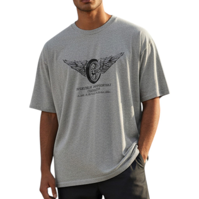 SPEEDWAY WING AR TS グレー×ブラック 4.5oz X-LARGE