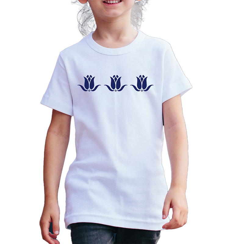 TULIP A TSK ホワイト×紺 6.2oz YOUTH-M(150)