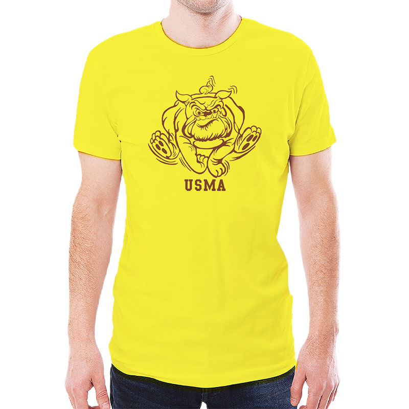USMA BULLDOG AR TS イエロー×ブラウン 4.5oz X-SMALL