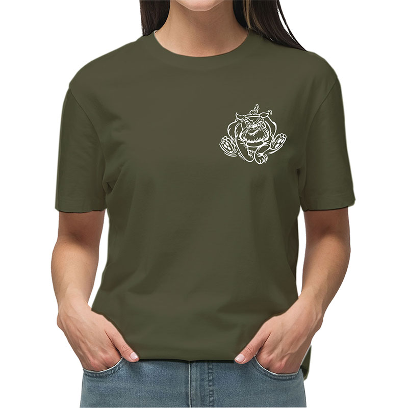 USMA BULLDOG ZP TS ミリタリーグリーン×ホワイト 6oz MEDIUM