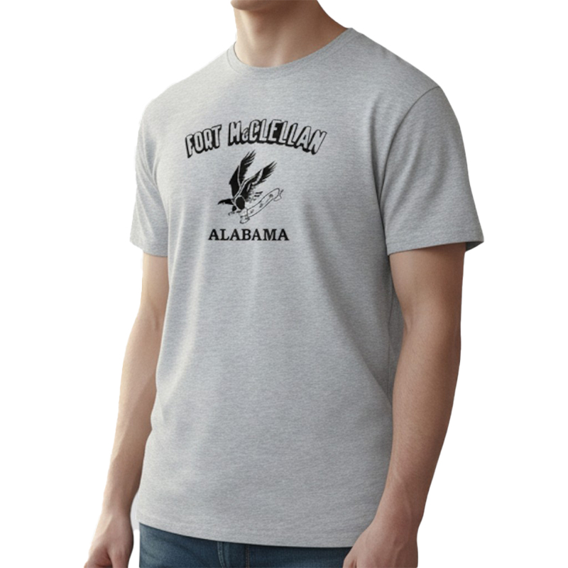 FORT McCLELLAN ALABAMA VR TS グレー×黒 6oz S