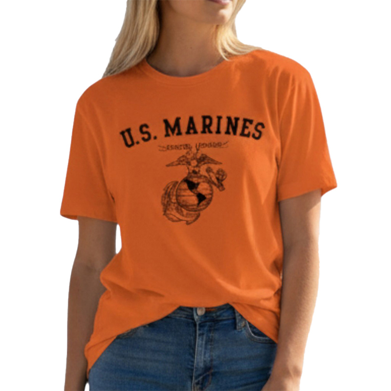 U.S.MARINES TS オレンジ×黒 6oz S