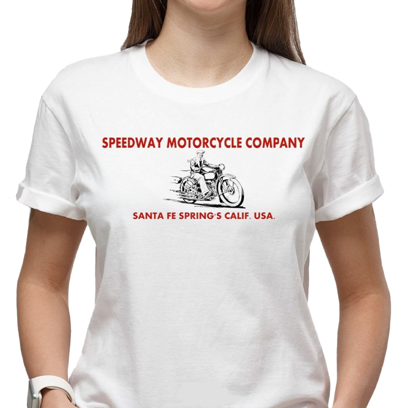SPEEDWAY-CL-SR TS ホワイト×濃赤・黒 6oz S