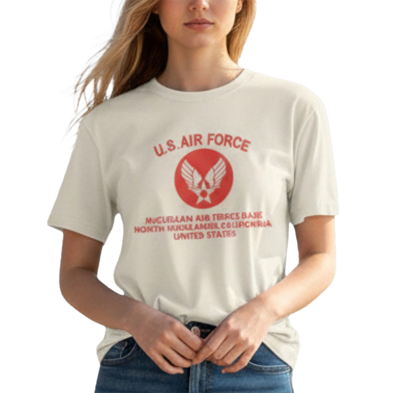 AIR FORCE AR TS ナチュラル×赤 6oz S