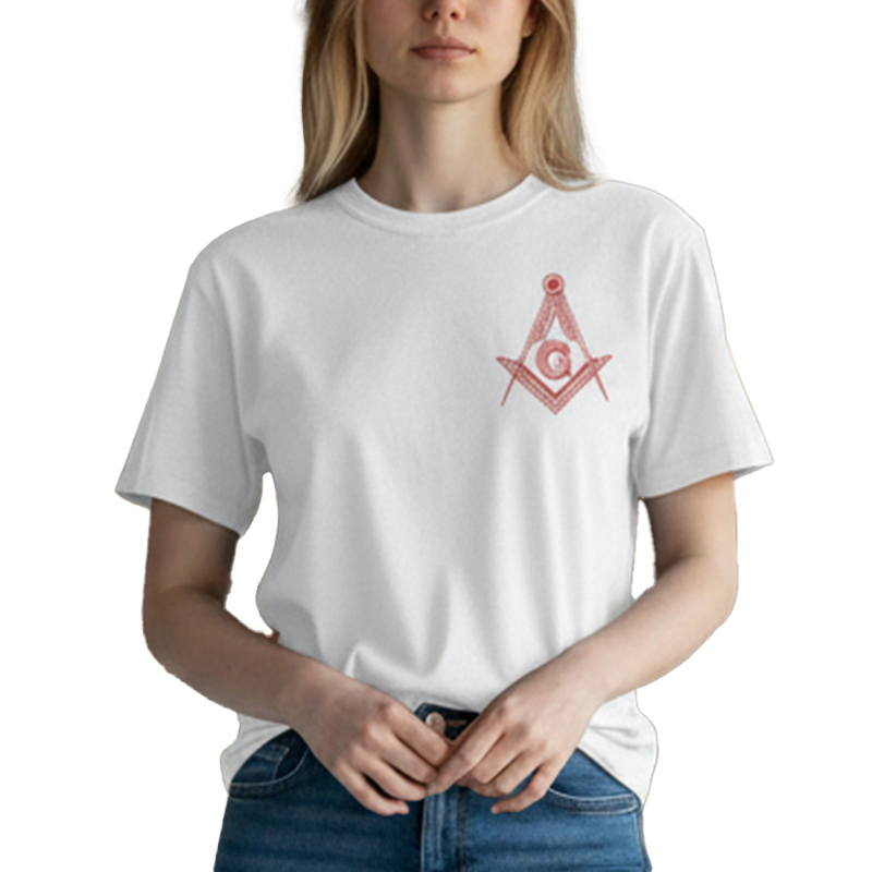 MAISONRY ZP TS ホワイト×濃赤 6oz S
