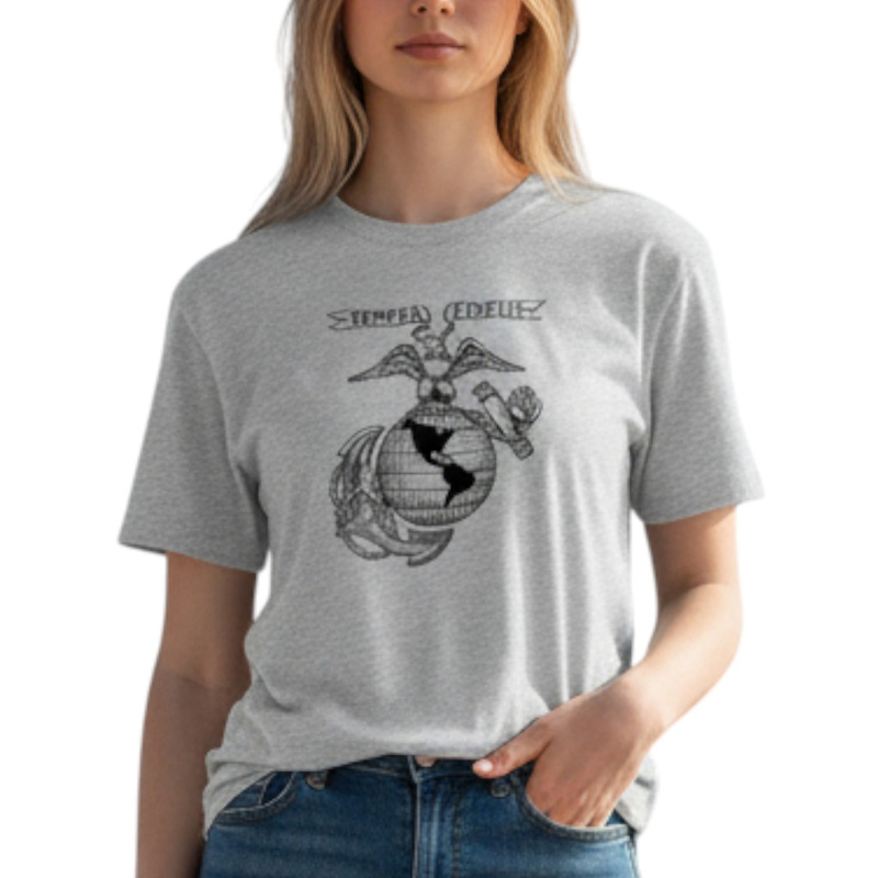 U.S.MARINES A TS グレー×黒 6oz S
