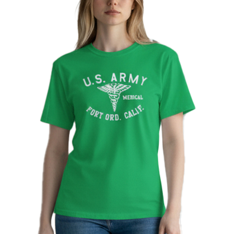 ARMY MEDICAL AR TS グリーン×ホワイト 6oz S