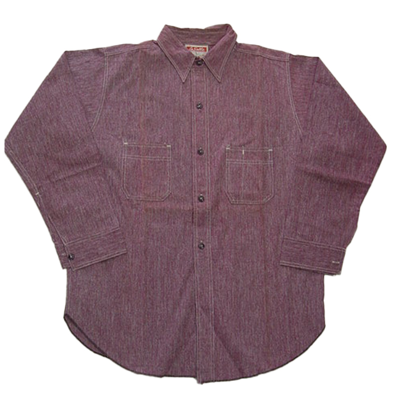 1950 LaSalle RED CHAMBRAY SHIRT DEADSTOCK