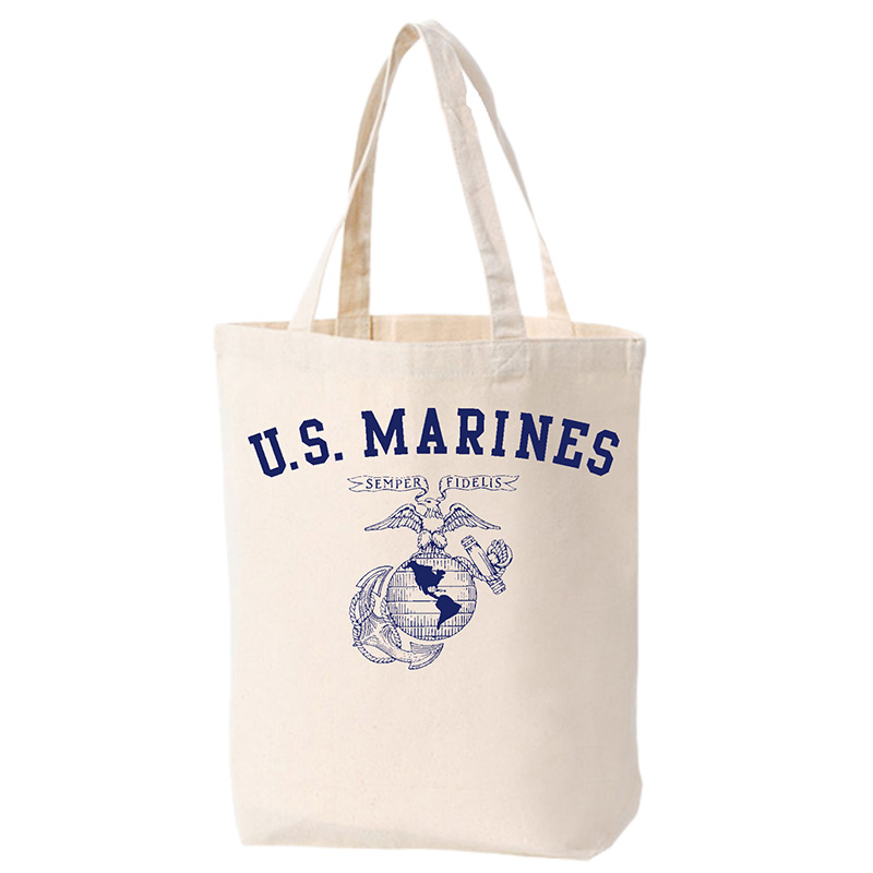 U.S.MARINES BAG 生成り×紺 MEDIUM