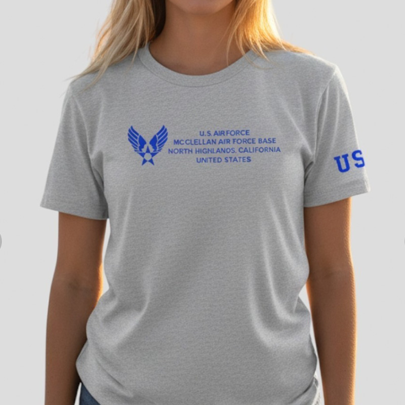 AIR FORCE-CL XRA T-SHIRT グレー×青 6oz