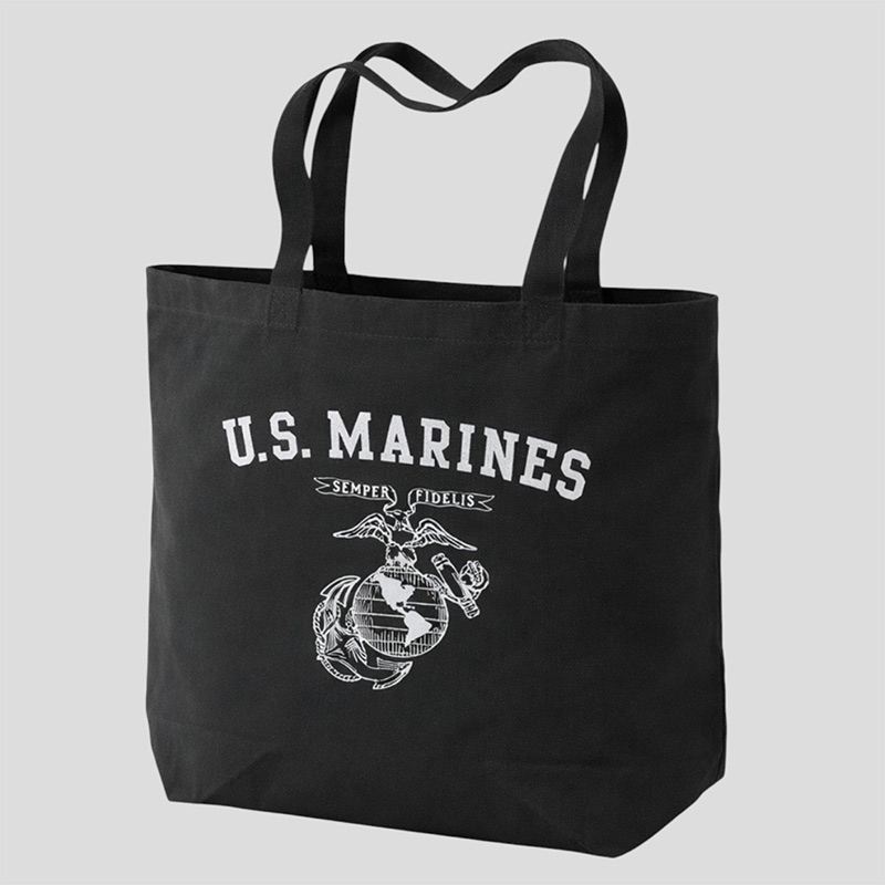 U.S.MARINES BAG ブラック×グレー LARGE