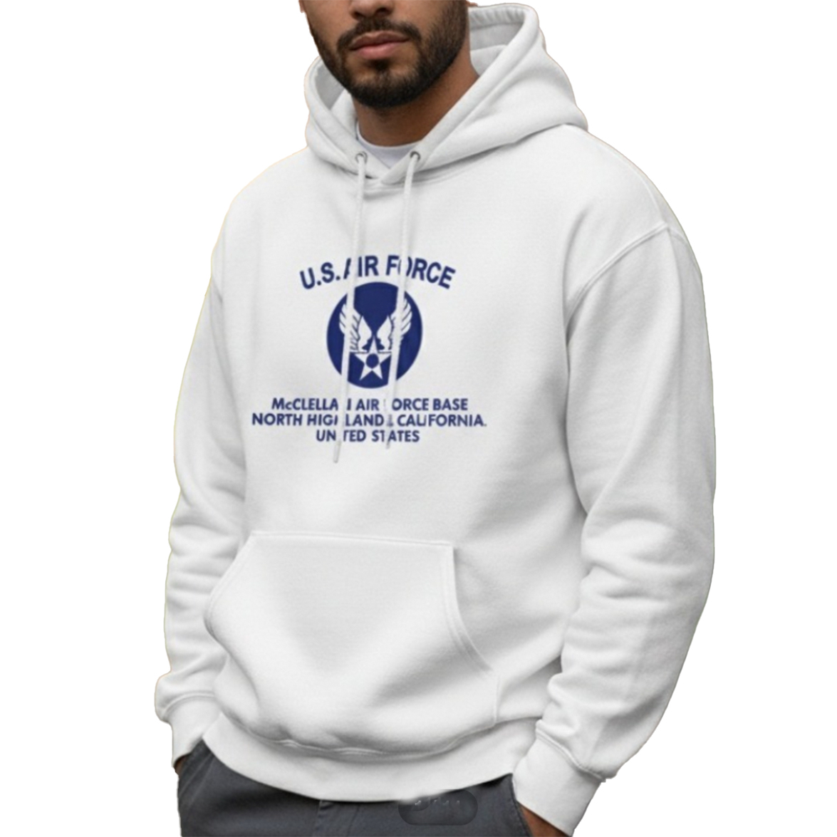 AIR FORCE AR HOODIE 白×紺 X-LARGE