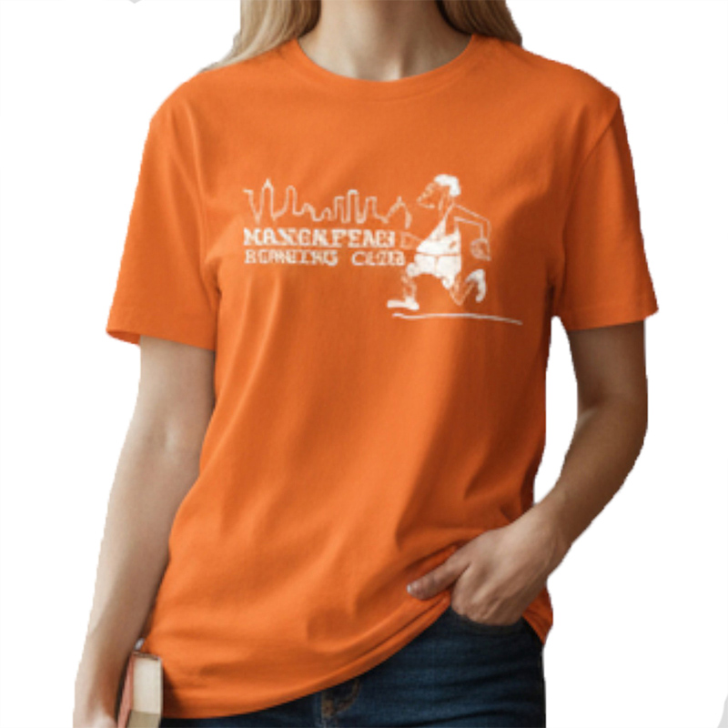 MANHATTAN RUNNING CLUB AR T-SHIRT オレンジ×白 6.2oz