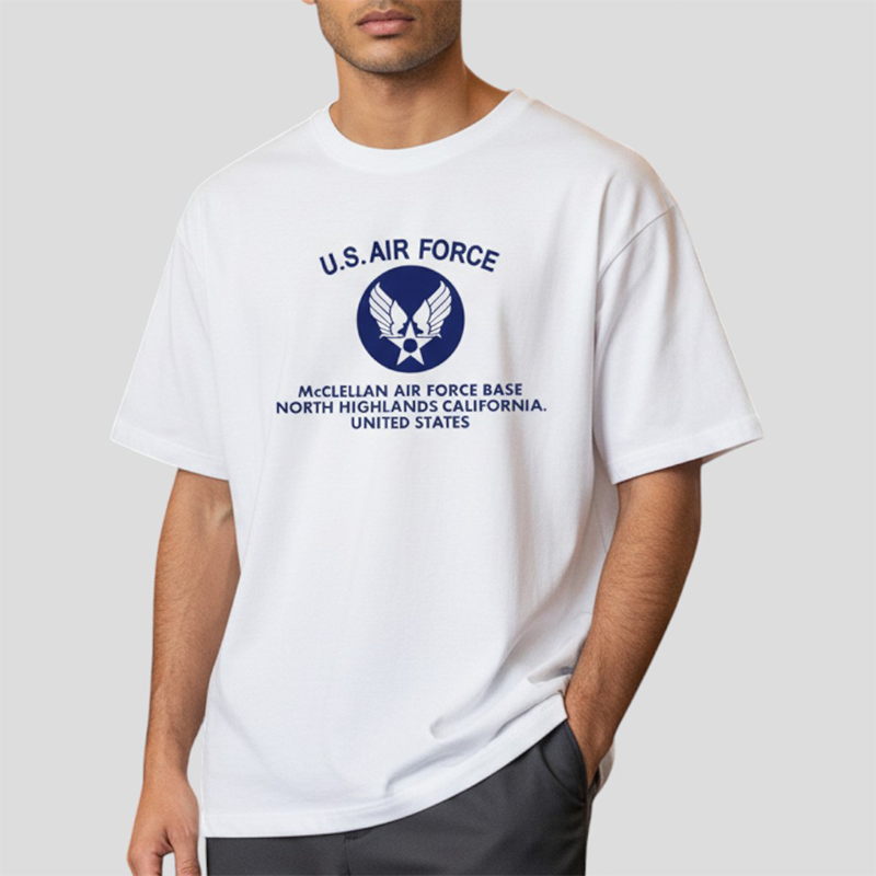 AIR FORCE AR T-SHIRT 白×紺 6.2oz