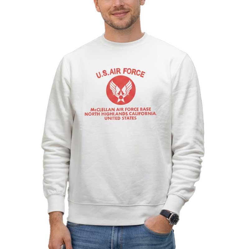 AIR FORCE AR スエット 白×赤 8oz