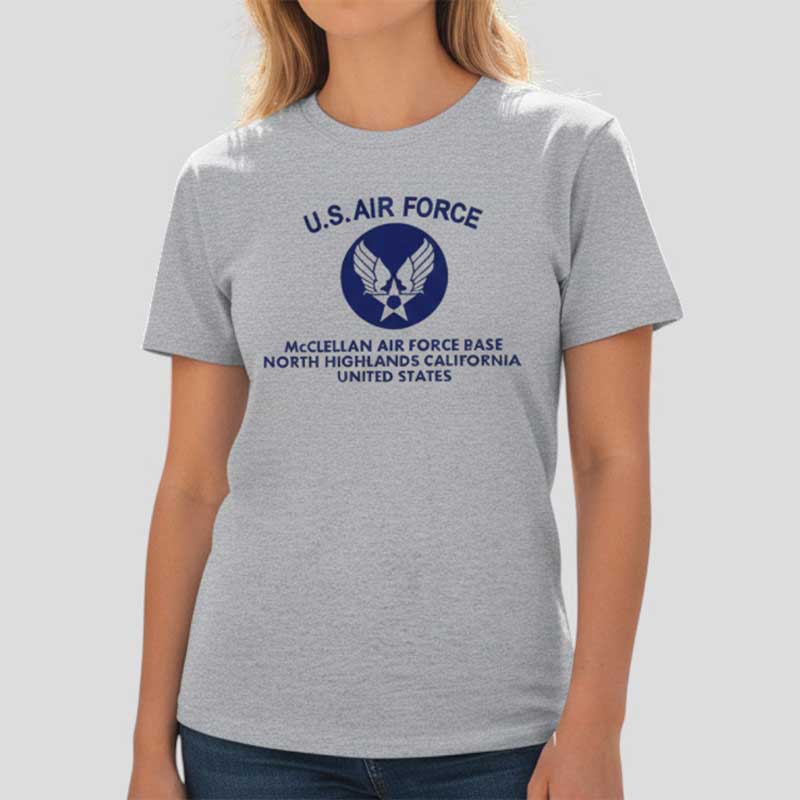 AIR FORCE AR T-SHIRT グレー×紺 4.5oz 薄手