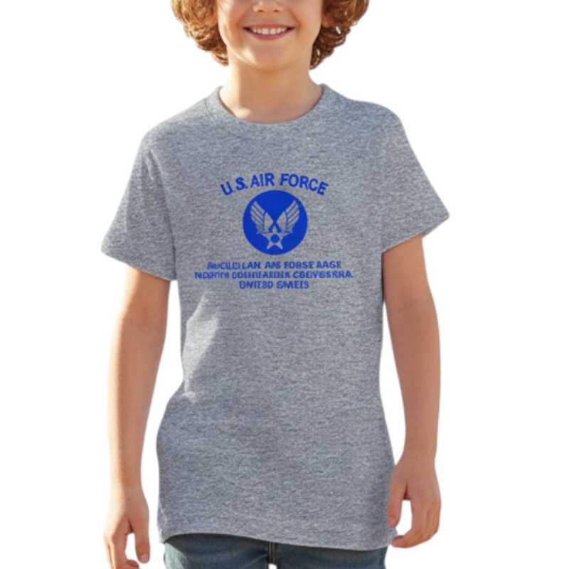 AIR FORCE AR TS グレー×青 6oz YOUTH-M(150)