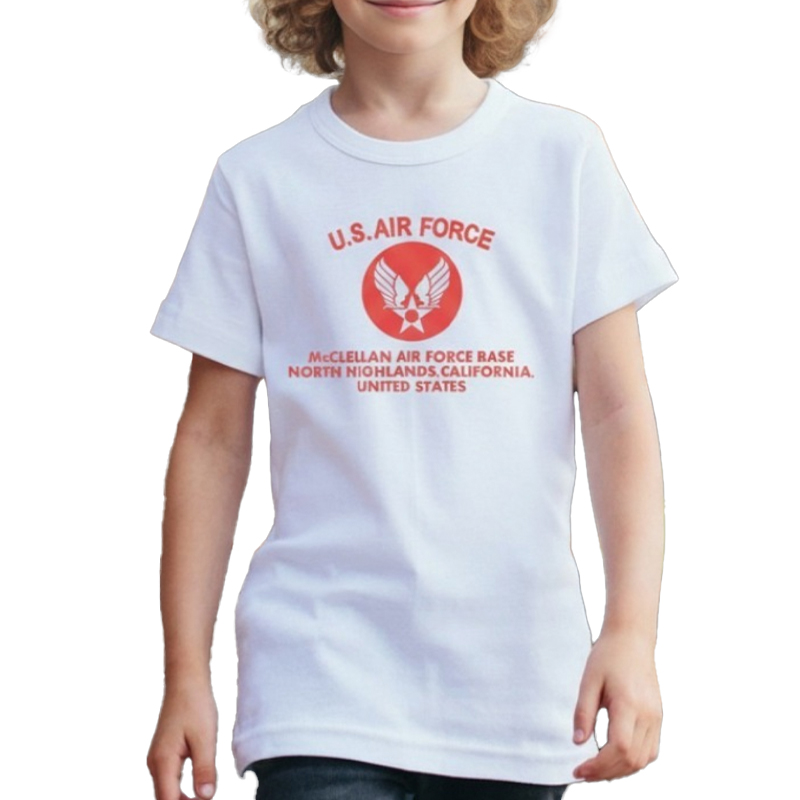AIRFORCE AR TSK ホワイト×赤 6oz YOUTH-XS(130)