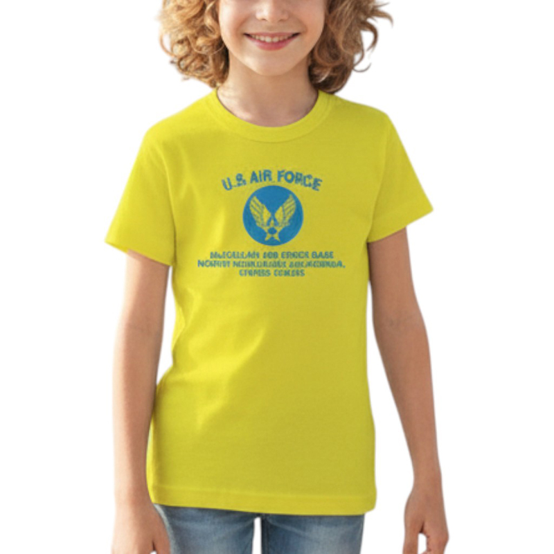 AIR FORCE AR TS イエロー×サックス 6oz YOUTH-M(150)