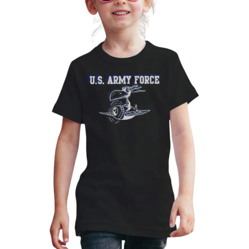 ARMY FORCE AR TSK 黒×グレー 6oz YOUTH-M(150)