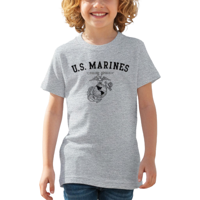U.S.MARINES AR TS グレー×黒 6oz YOUTH-M(150)