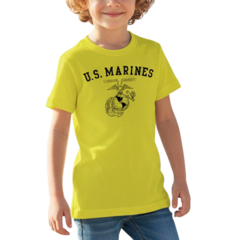 U.S.MARINES AR TS イエロー×黒 6oz YOUTH-M(150)