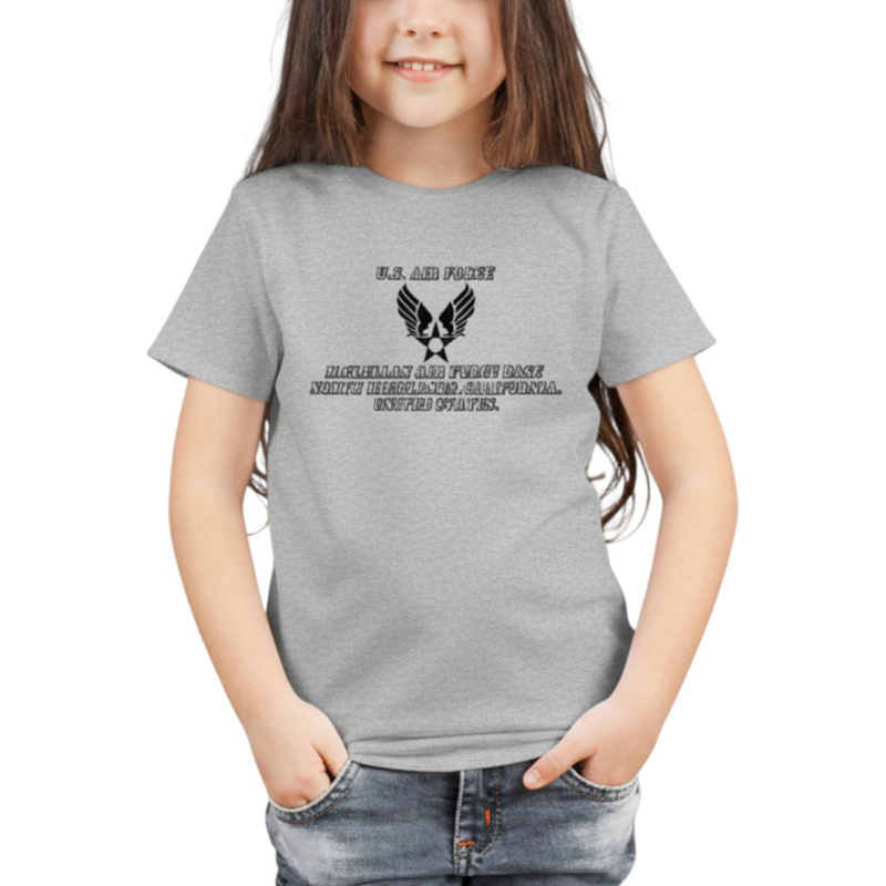 AIR FORCE-CL AR TS グレー×黒 6oz YOUTH-M(150)