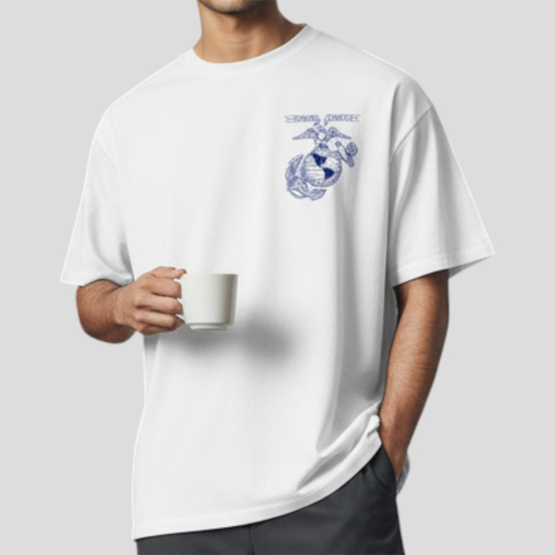 U.S.MARINES XP TS ホワイト×紺 6oz S