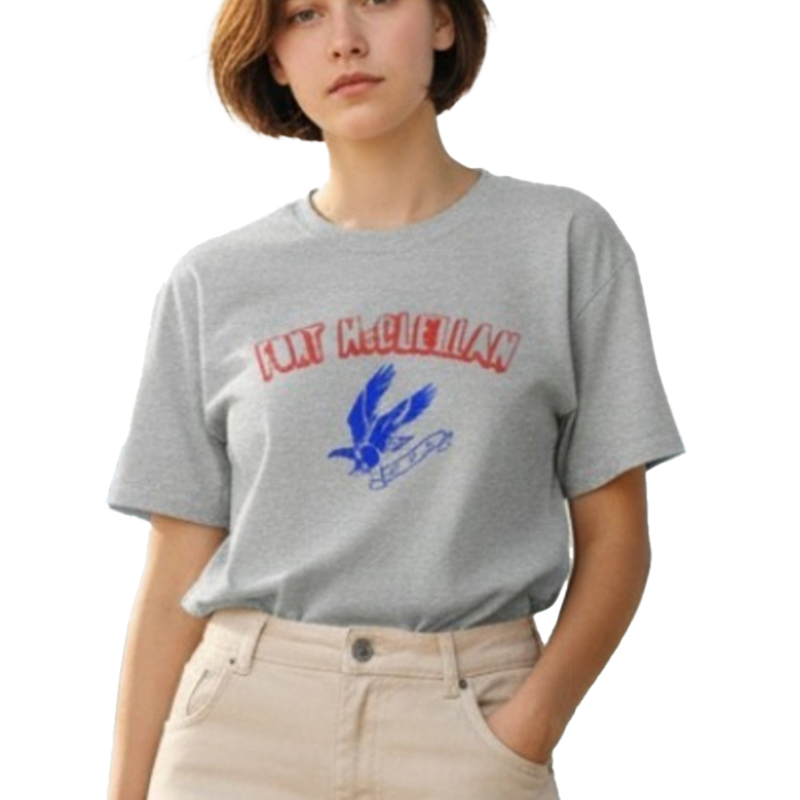 FORT McCLELLAN 2CAR TS グレー×赤青 6oz S